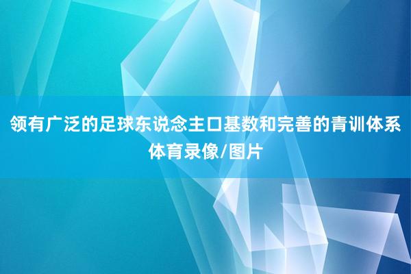 领有广泛的足球东说念主口基数和完善的青训体系体育录像/图片